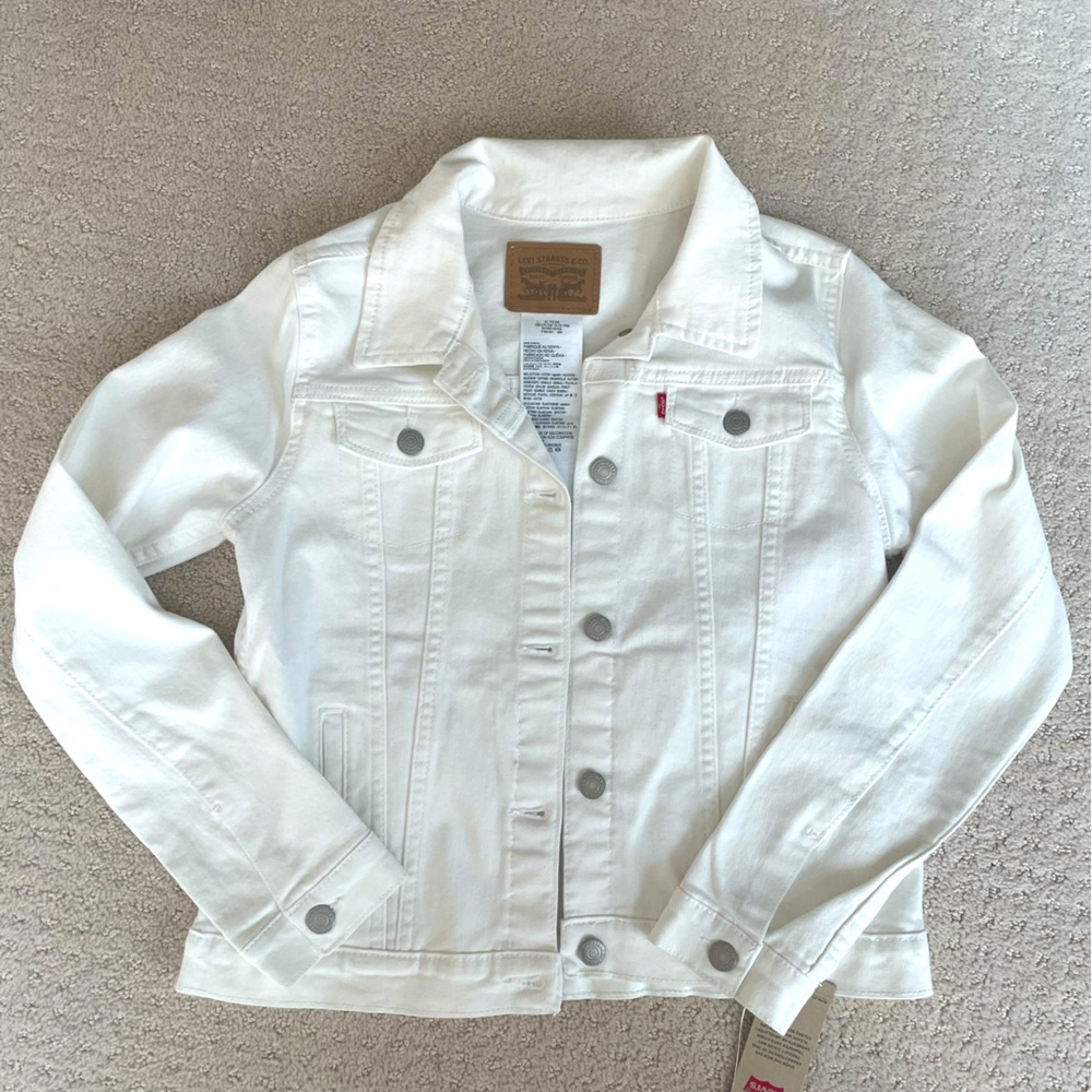 Levi’s White Denim Jacket- Girls XL